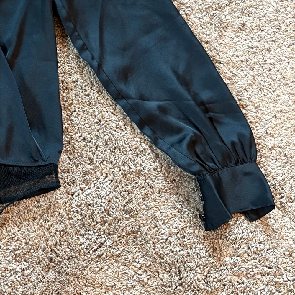 NWT!!!  Abercrombie & Fitch Black Wrap Style Bodysuit - Picture 7 of 8